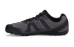 Men's steel gray Mesa Trail II trail running shoe with black and orange accents, left side view