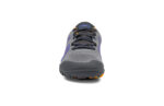Women's frost gray Mesa Trail II trail running shoe with orange and purple accents, front view