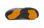 Women's frost gray Mesa Trail II trail running shoe with orange and purple accents, bottom sole view