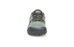 Women's lily pad green Mesa Trail II trail running shoe with black and yellow accents, front view