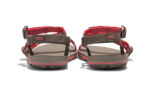 Z-Trail EV women's coral red and brown sandals, back view