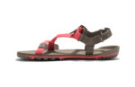 Z-Trail EV women's coral red and brown sandals, side view