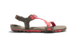 Z-Trail EV women's coral red and brown sandals, side view